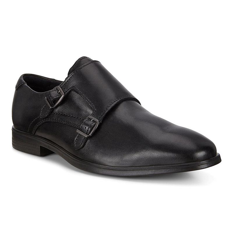 Zapatos Con Cordones Ecco Melbourne Para Hombre,Negras,260874-PAH